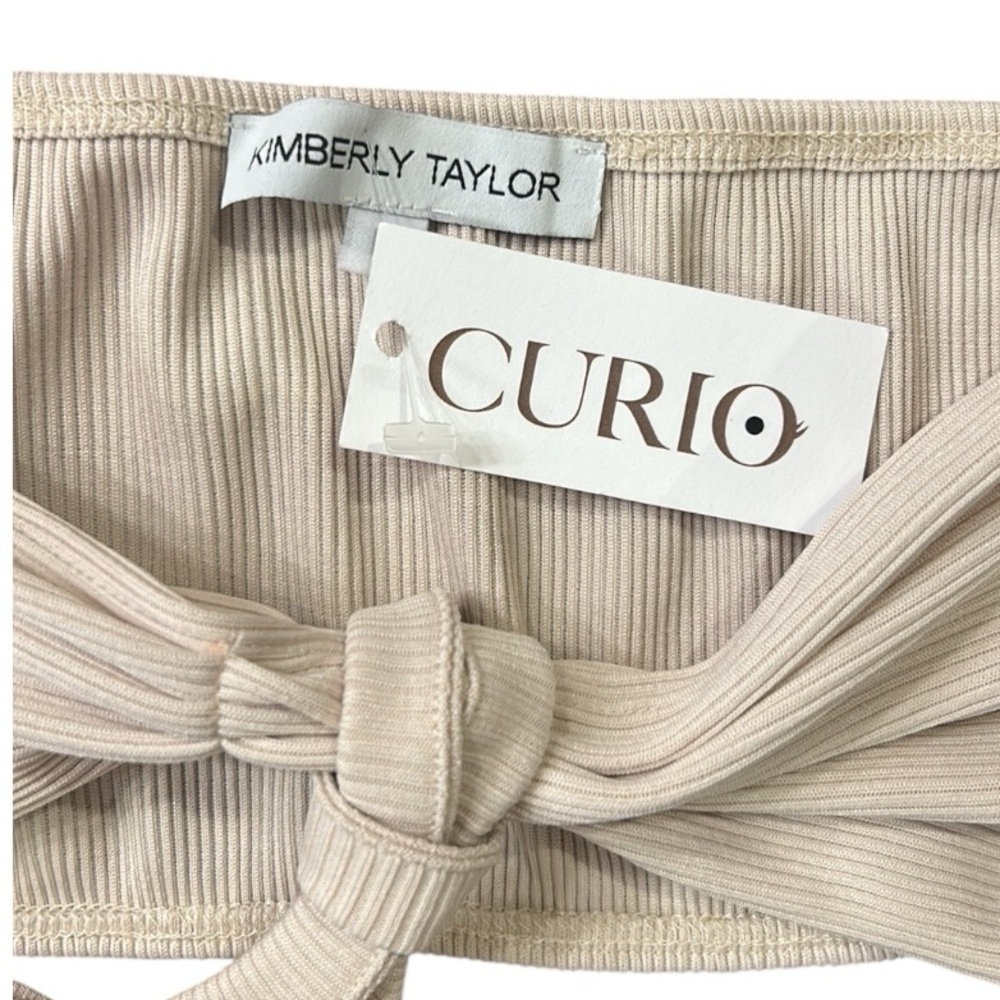Kimberly Taylor Cabana Bandeau Bralette in Stone Resort Ware Size Large NWT - Picture 5 of 11